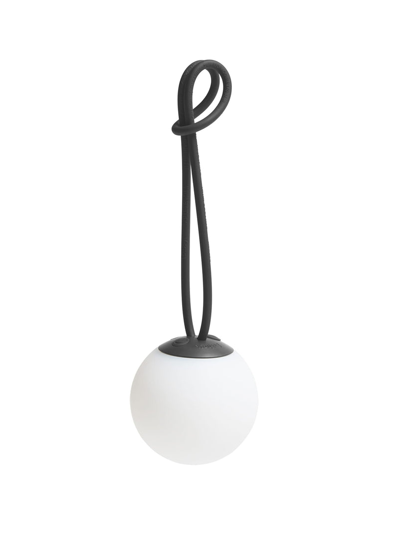 Lampe Bolleke la Surprise anthracite de Fatboy – LED rechargeable avec boucle pour une ambiance intérieure ou extérieure.