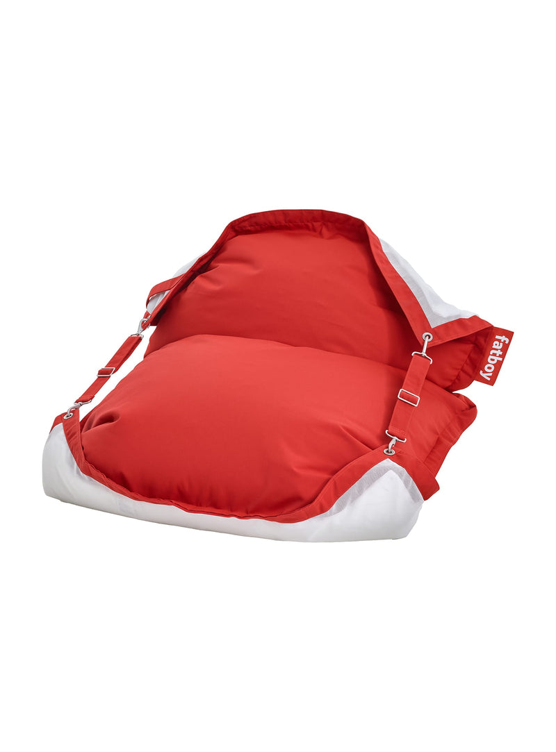 Pouf Floatzac rouge de Fatboy : matelas de piscine flottant, résistant aux UV et à l&
