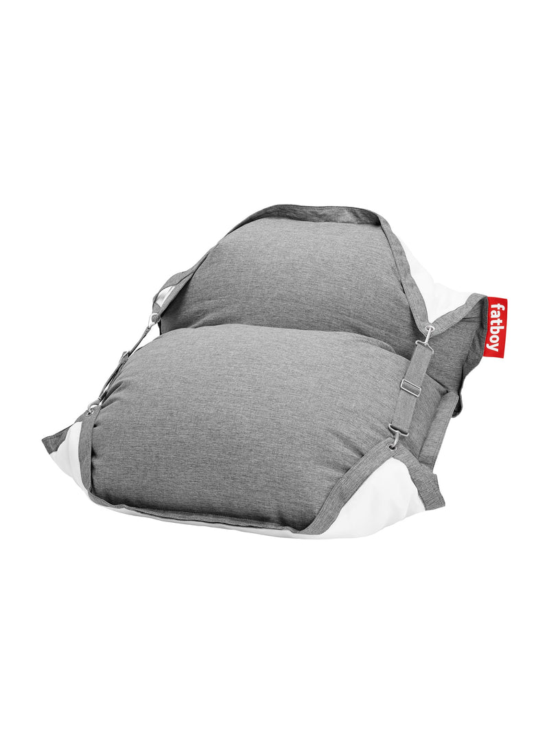 Pouf Floatzac gris pierre de Fatboy : matelas de piscine flottant, résistant aux UV et à l&