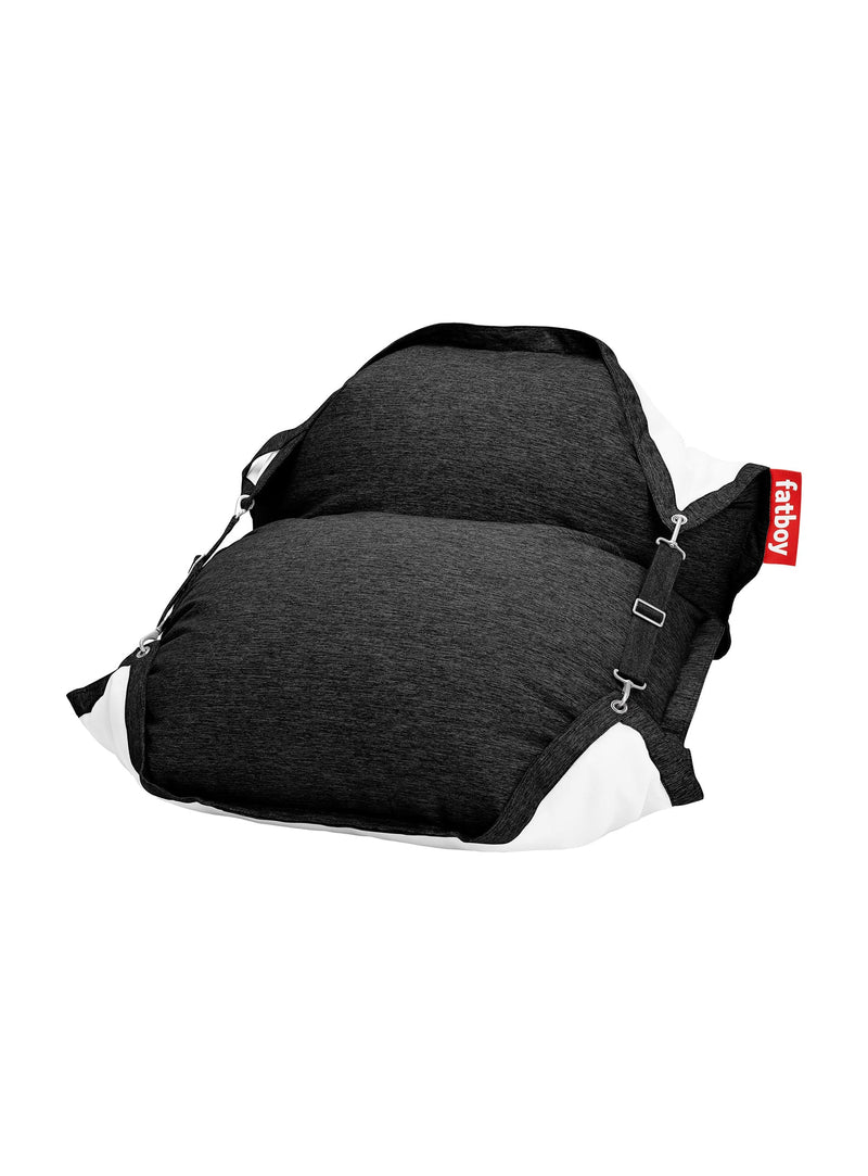 Pouf Floatzac gris tonitruant de Fatboy : matelas de piscine flottant, résistant aux UV et à l&