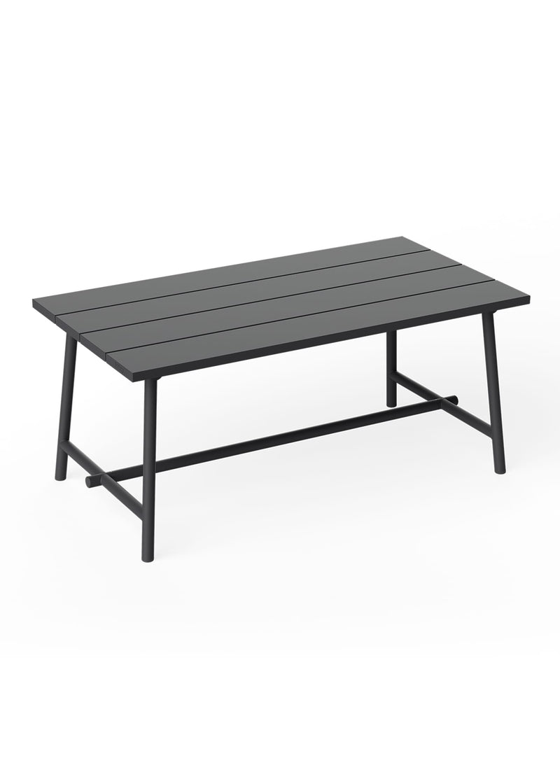 Table extérieure Fred’s Medium de Fatboy en anthracite, table en aluminium au style pique-nique moderne pour les repas extérieurs.