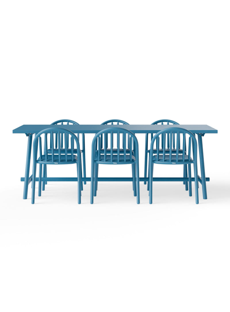 Fred’s 6 places de Fatboy, ensemble moderne et durable pour des repas confortables à l’extérieur toute l’année.