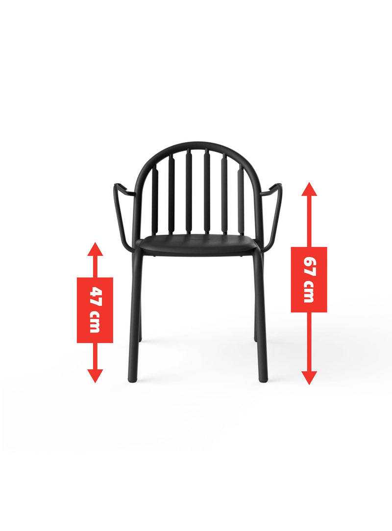Chaise avec bras Fred<br> Ensemble de 4