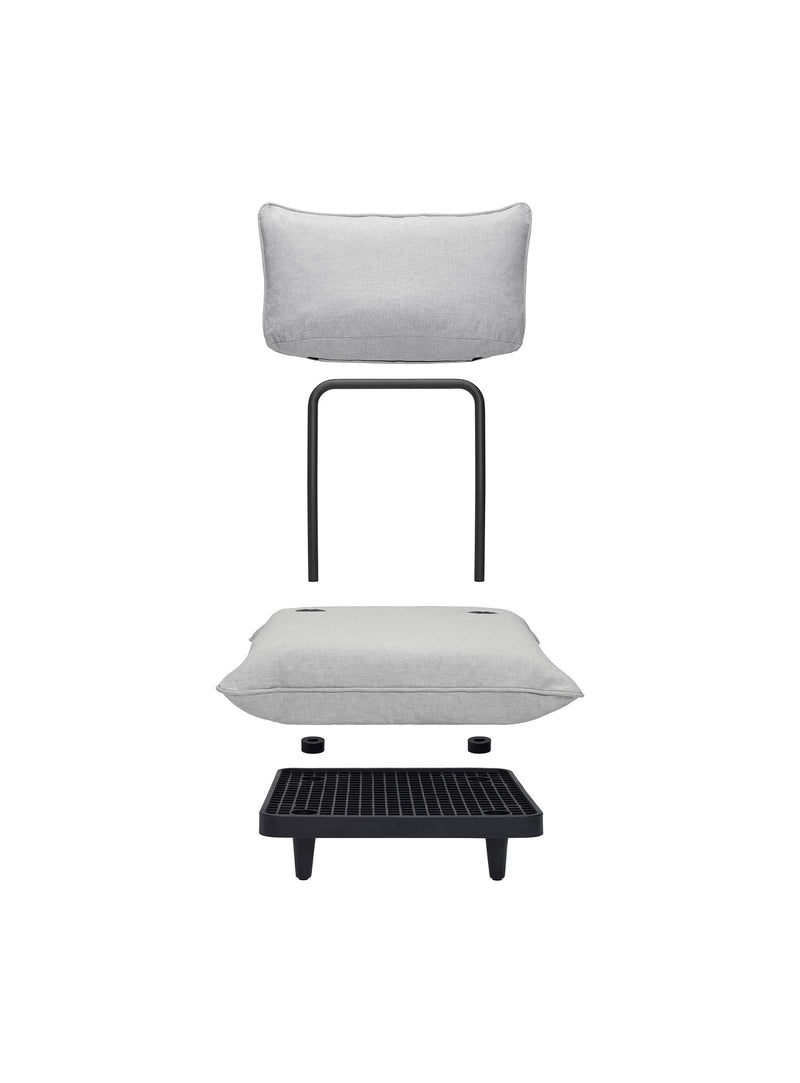 Paletti: design décontracté, cadre éco-recyclable, acier anti-corrosion, rembourrage durable et résistant à l&