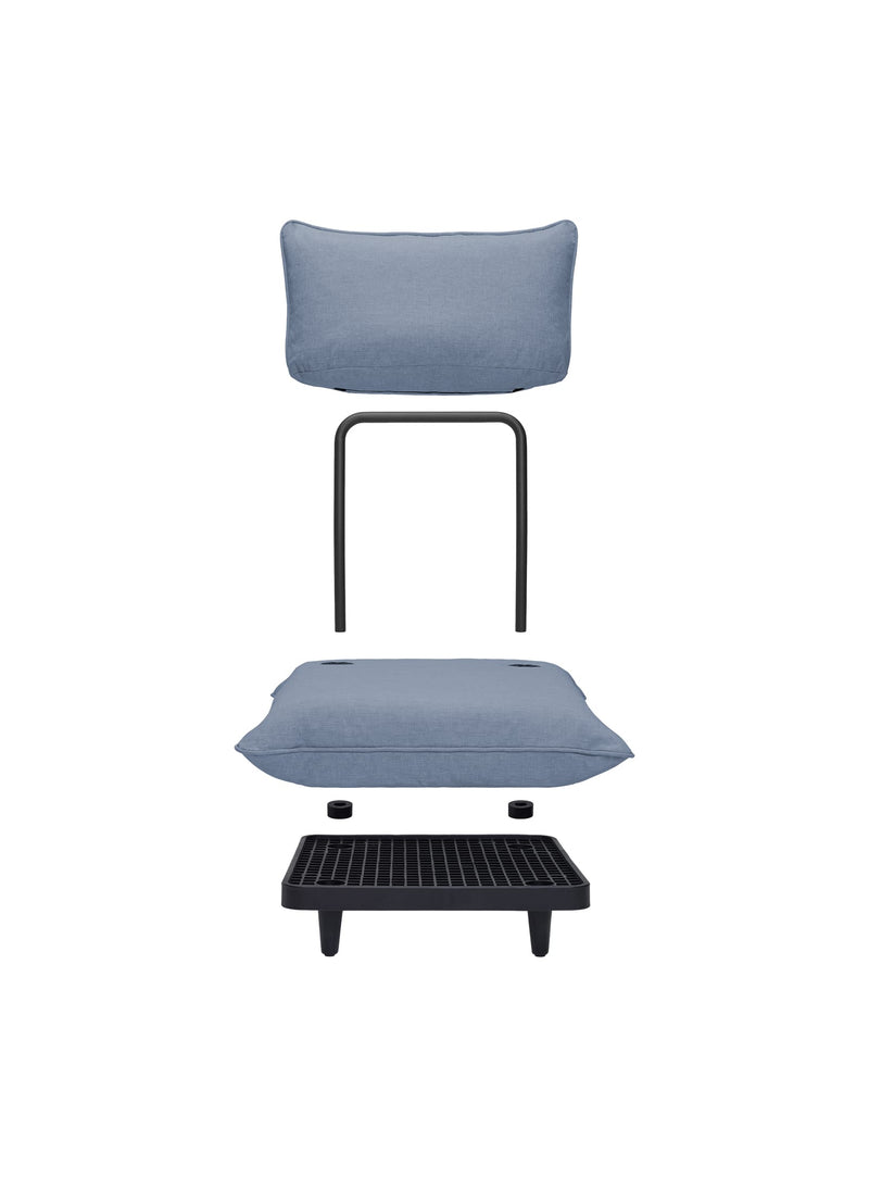 Paletti durable: cadre écologique, acier anti-rouille, coussins résistants à l&