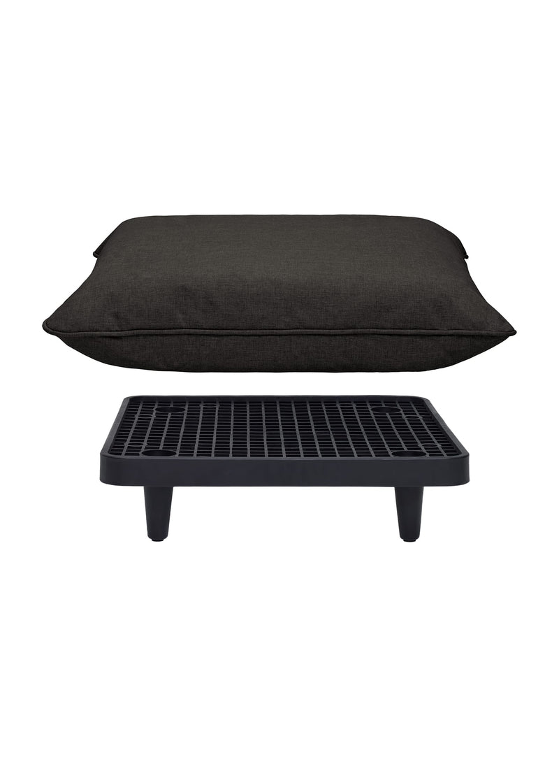 Paletti élégant: structure éco, acier résistant, coussins étanches, design soigné, résiste aux intempéries.