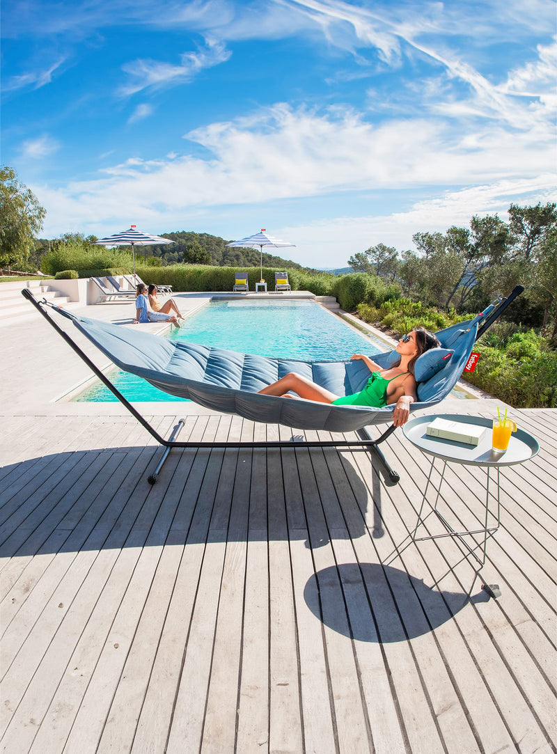 Hamac de luxe Fatboy Headdemock Superb : relaxation pour 2 personnes, cadre robuste, idéal pour les balcons et jardins au Canada.