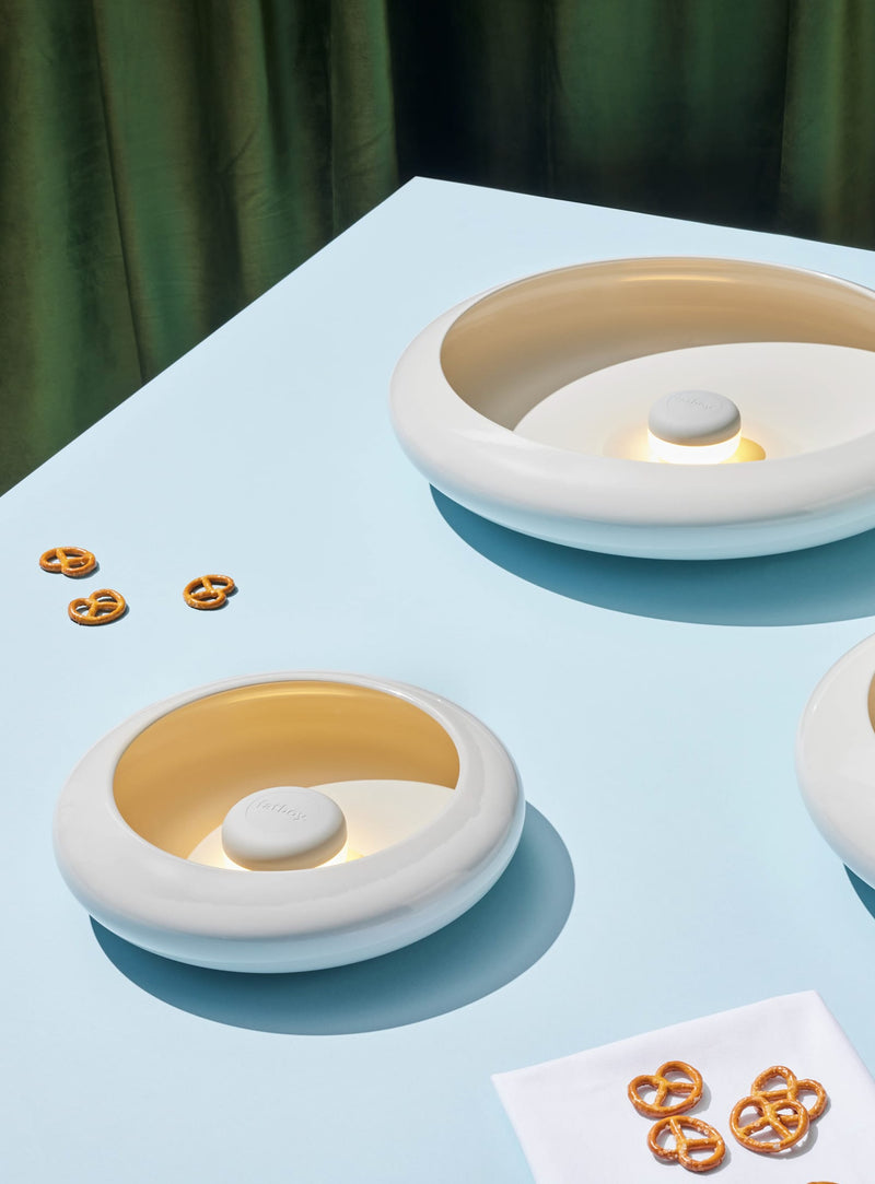 Trio Oloha Fatboy : lampes murales ou de table avec LED magnétique et rechargeable, parfaites pour des décors uniques au Canada.