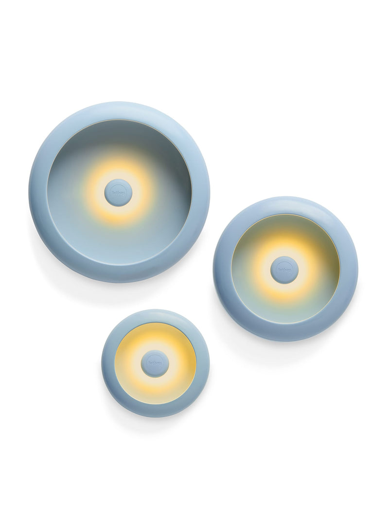 Fatboy Oloha, jet blue, set de 3 : lampes LED en métal, avec lumière chaude et réglable, idéales pour l&