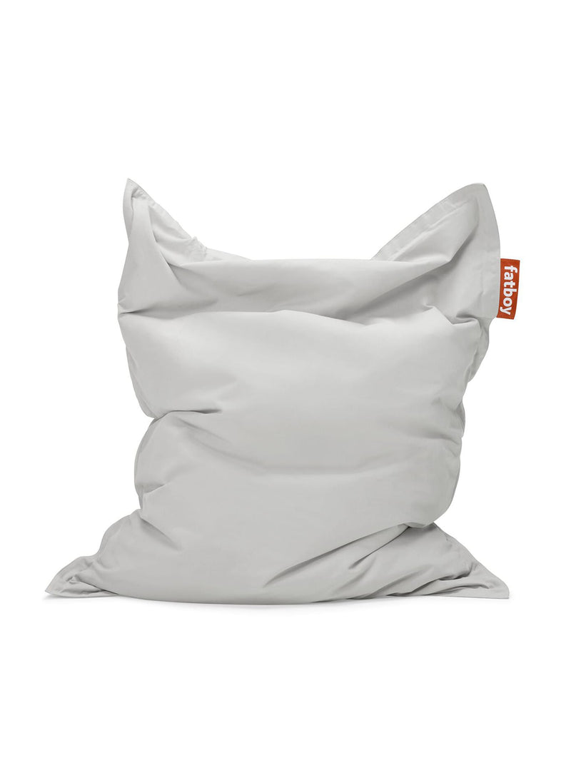 Pouf surdimensionné Fatboy Original Canvas en cool grey, en tissu polyester recyclé texturé, à la forme décontractée et sculpturale.