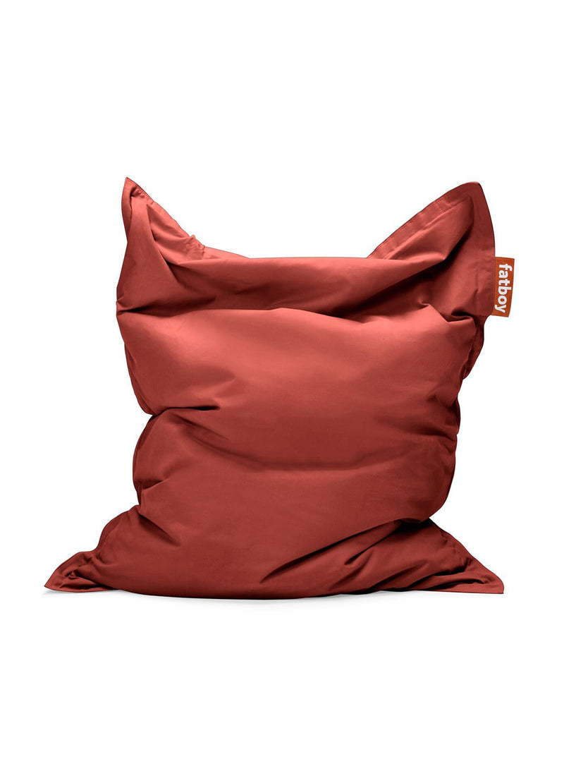 Pouf surdimensionné Fatboy Original Canvas en rouge merlot, en tissu polyester recyclé texturé, à la forme décontractée et sculpturale.