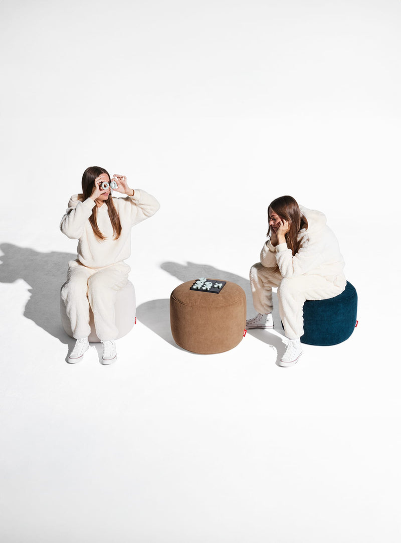 Fatboy Point Cord : ottoman en matériaux recyclés, durable et chic, parfait pour rehausser les intérieurs canadiens.