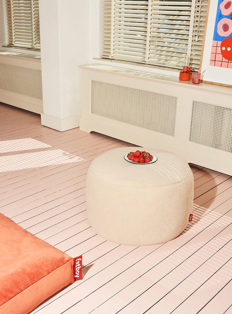 Point Large Sherpa Fatboy : pouf moelleux et résistant, conçu pour un confort luxueux dans les salons canadiens.