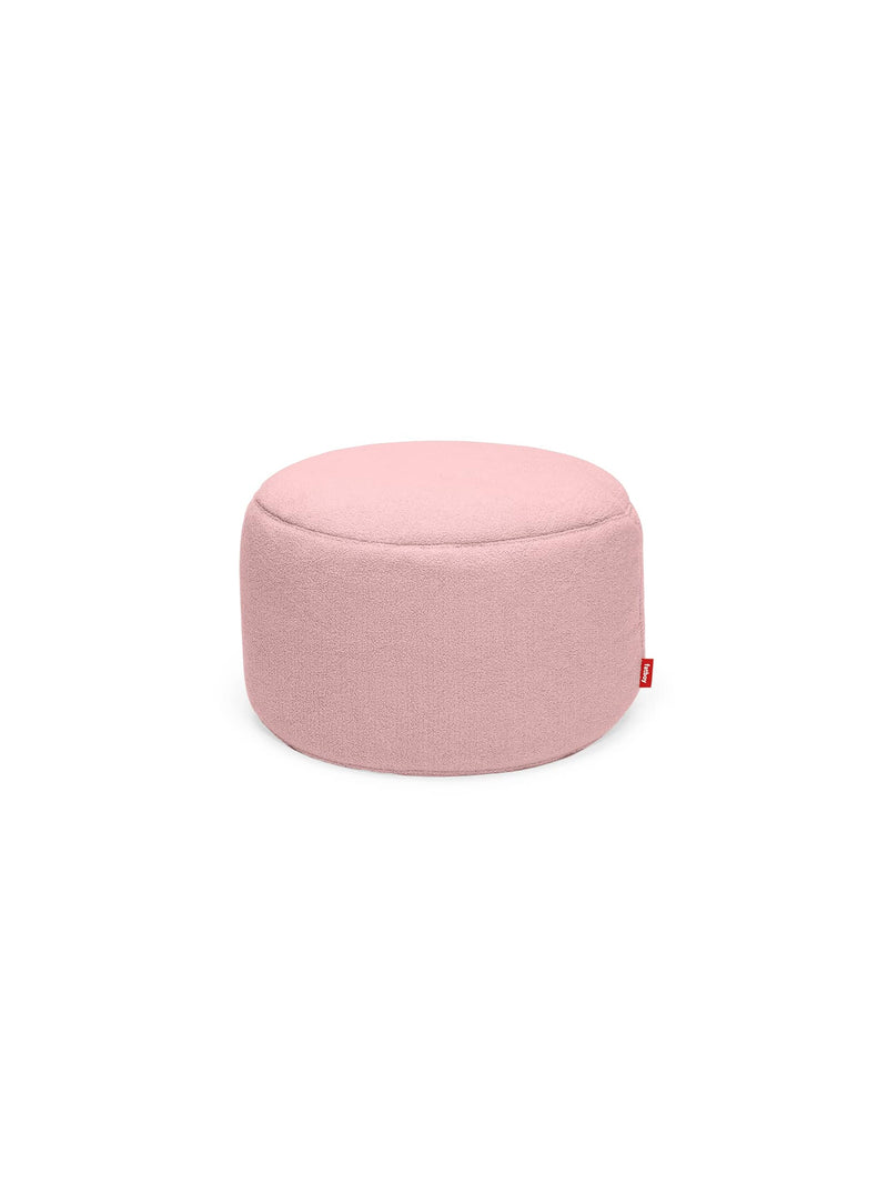 Ottoman Point Large Sherpa pinky promise de Fatboy : pouf surdimensionné en tissu sherpa doux, antidérapant et élégant, idéal pour confort intérieur au Canada.