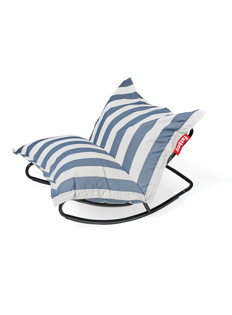 Chaise berçante Fatboy en rayure bleu : Original Olefin sur Rock &