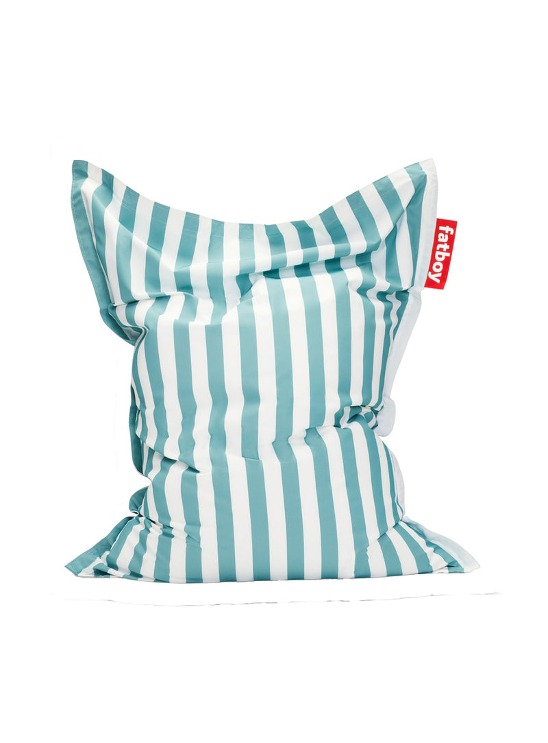 Pouf Slim Olefin<br> rayures azures