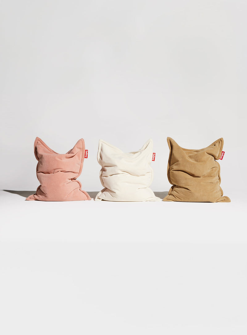 Pouf Slim Teddy Fatboy : super doux et confortable, parfait pour se détendre dans un salon ou une chambre au Canada.