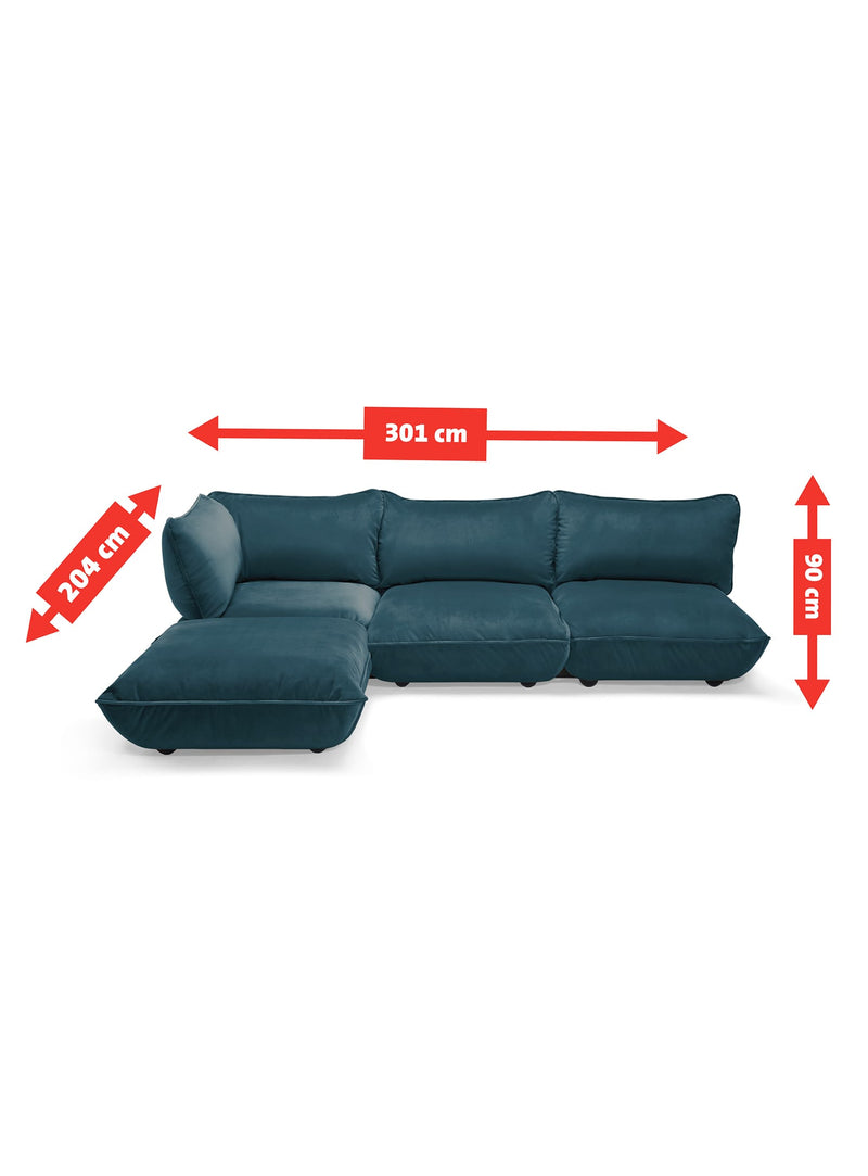 Sofa sectionnel Sumo Velvet<br> 4 places