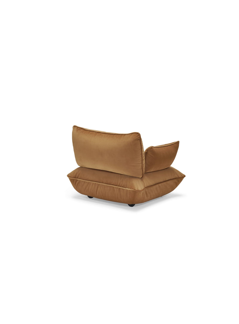 Fatboy Sumo Loveseat Velvet Amande : fauteuil modulaire en velours recyclé doux et résistant.