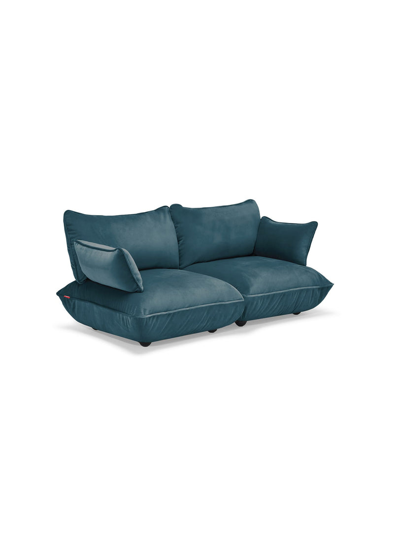 Sofa Fatboy Sumo 2 places Velvet couleur Pétrole élégant : sofa modulaire en velours recyclé durable et confortable.