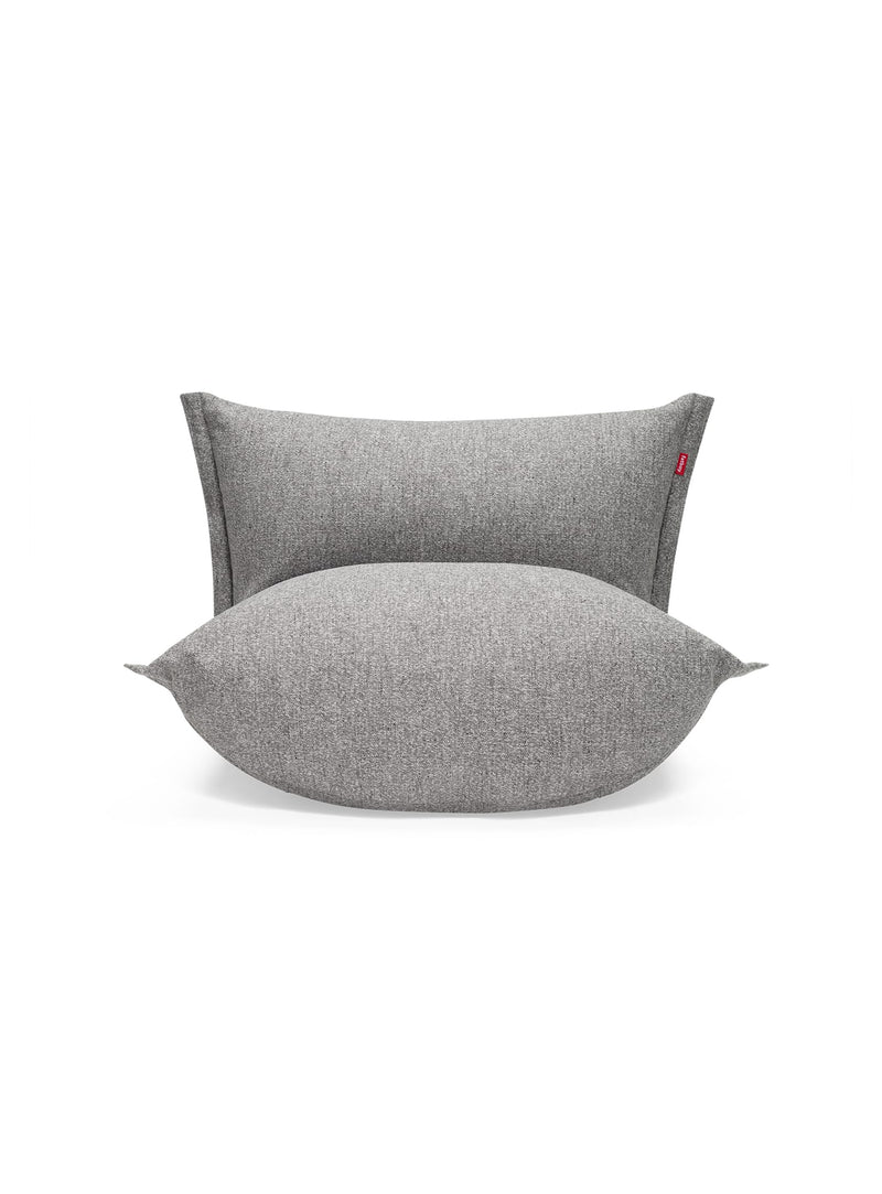 The BonBaron Mingle Fatboy : fauteuil robuste et moelleux, ajustable avec style, idéal pour relaxation luxueuse au Canada. Vue de face.