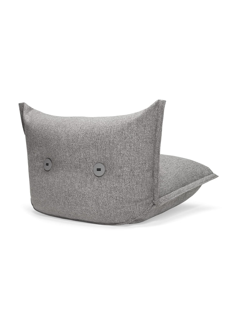 The BonBaron Mingle : fauteuil Fatboy ultra-confortable en tissu bouclé résistant, idéal pour intérieurs chics au Canada. Vue de derrière.