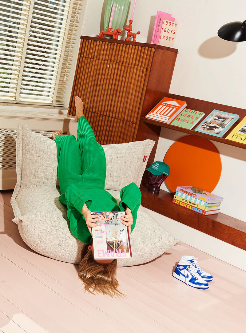 Fatboy BonBaron Mingle : fauteuil majestueux et réglable, idéal pour un confort ultime dans les salons au Canada.