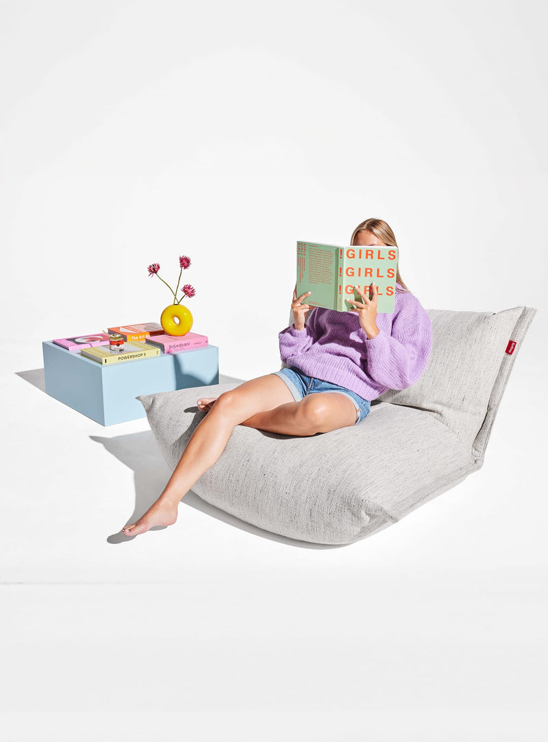 Fatboy BonBaron Mingle : fauteuil lounge au style luxueux, avec dossier réglable et tissu anti-tache, conçu pour foyers canadiens.