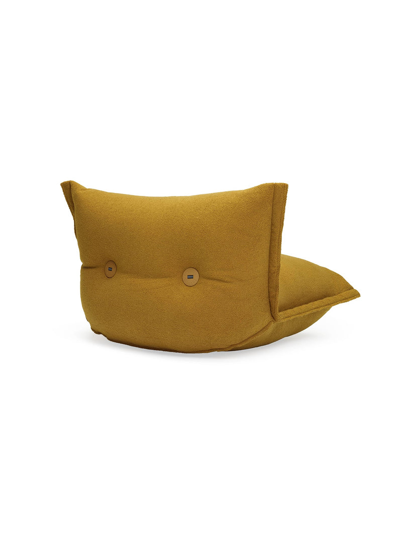 Fatboy BonBaron Sherpa : fauteuil moelleux en tissu Sherpa, design solide et élégant, parfait pour salons canadiens. Vue de derrière.