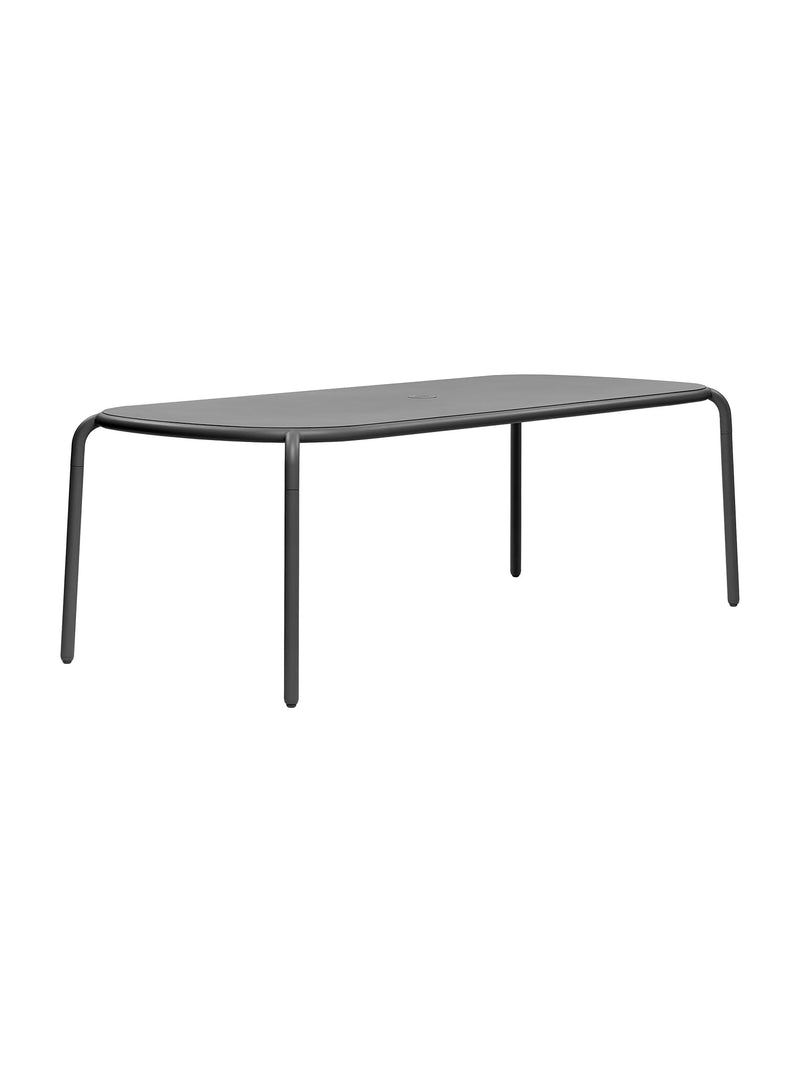 Table Toní Tablo de Fatboy en anthracite : élégante, 2.2 m, aluminium robuste. Résistante aux intempéries, idéale pour repas extérieurs au Canada.