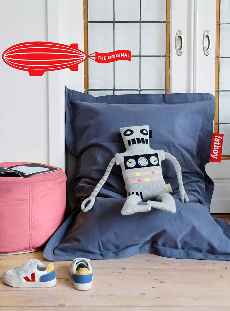 Pouf Junior Stonewashed Fatboy : siège enfant en coton doux et lavable, parfait pour détente et jeu, inspiré du design Original.
