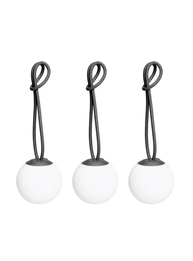Lampe Bolleke Mini anthracite par Fatboy – LED sans fil, rechargeable et suspendue pour une ambiance chaleureuse, dedans comme dehors.