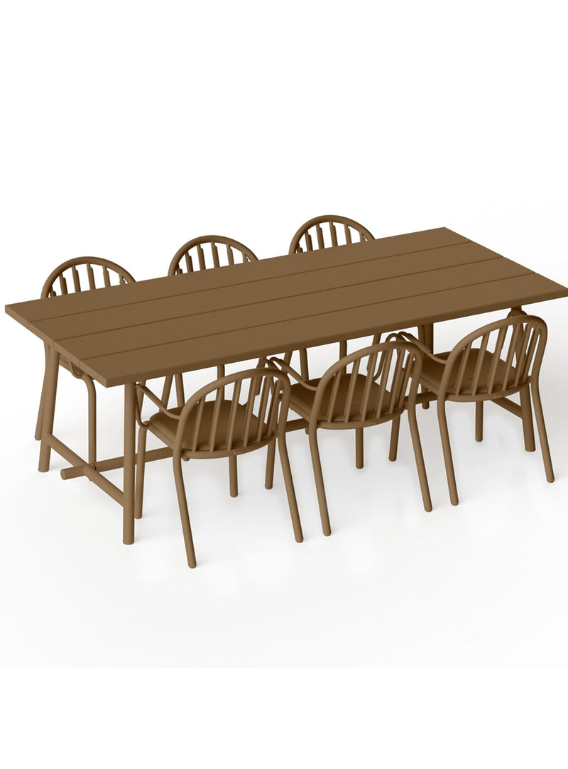 Ensemble à manger Fred<br> 1 Large Table + 6 Chaises