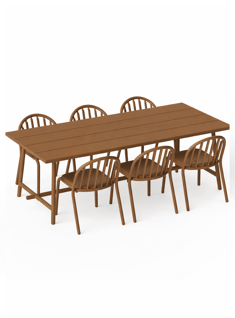 Ensemble à manger Fred<br> 1 Large Table + 6 Chaises