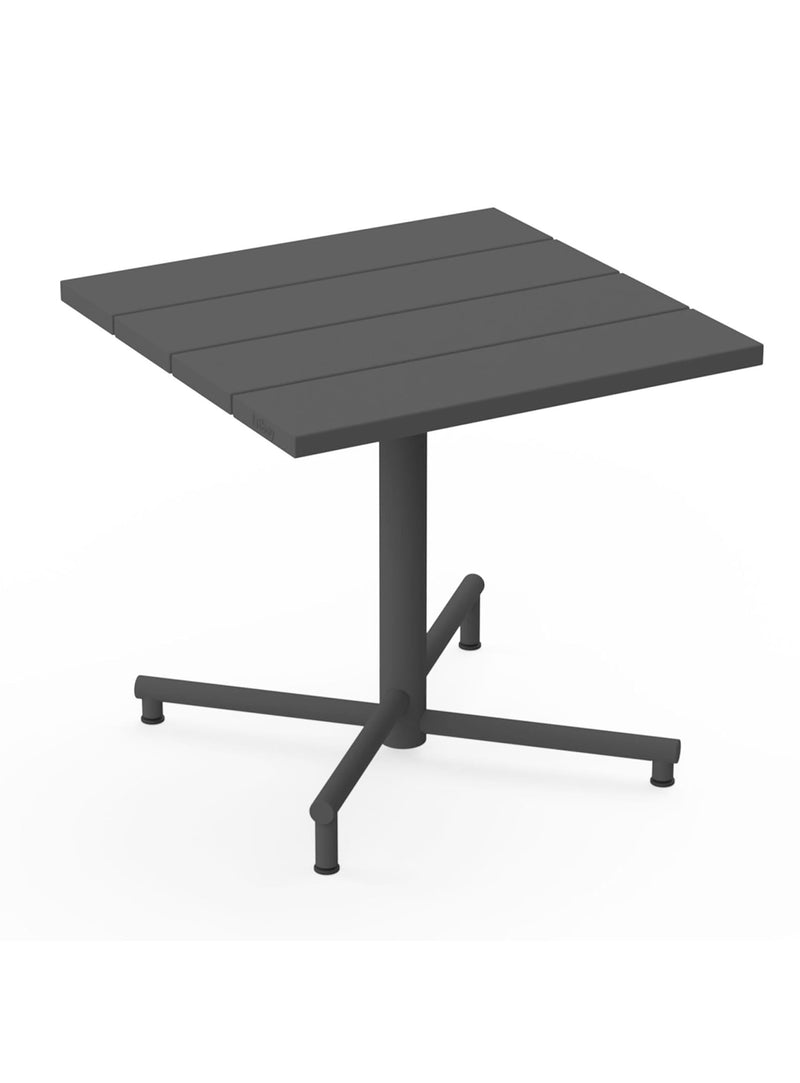 Table Fred’s Square Bistreau anthracite, en aluminium durable pour patios et balcons au Canada.