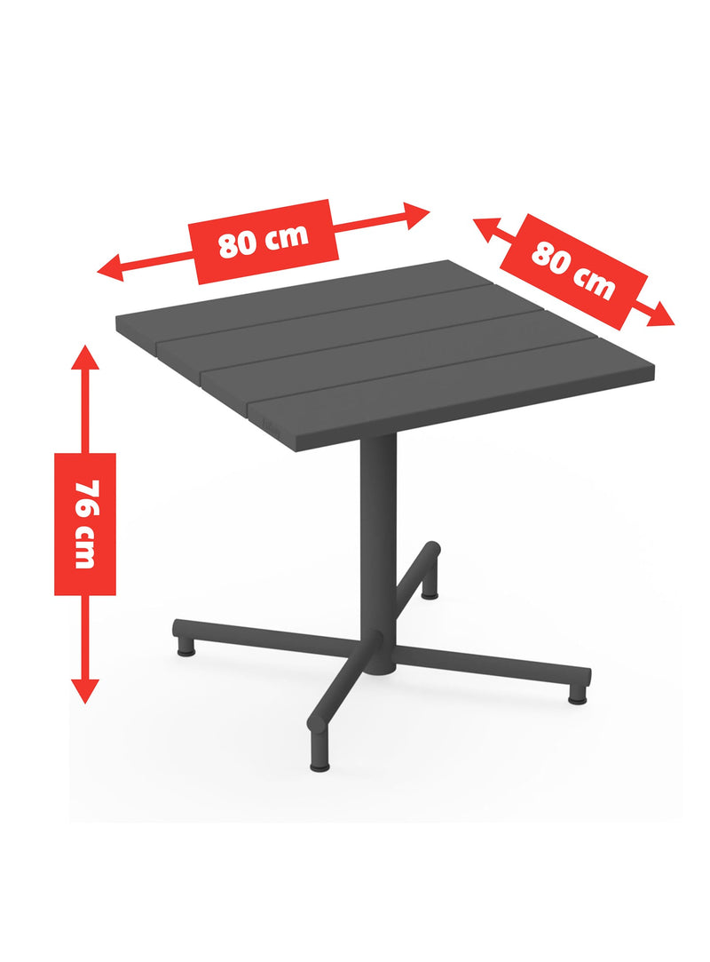 Ensemble Bistro Fred<br> 1 Table Carrée + 2 Chaises