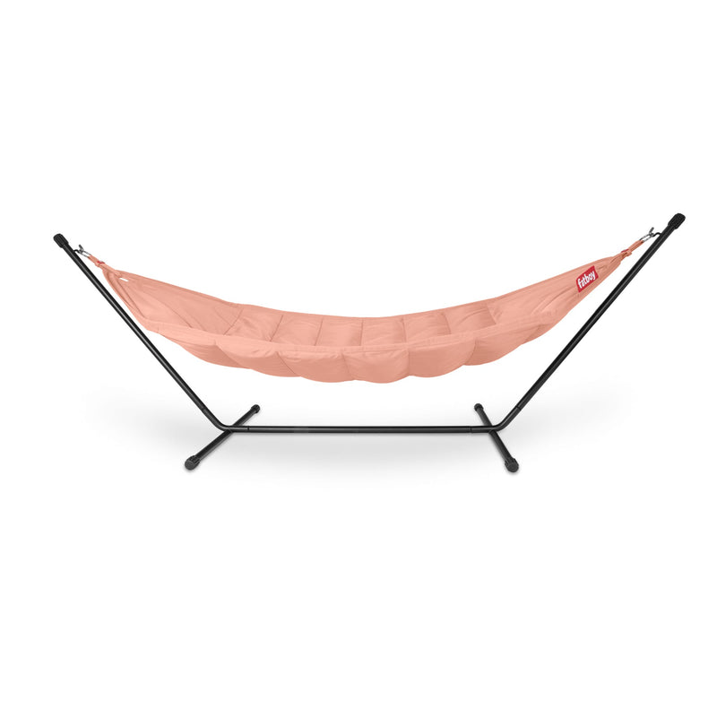 Hamac Fatboy Pink Shrimp avec support : tissu durable et couleur élégante pour des patios ou jardins canadiens.