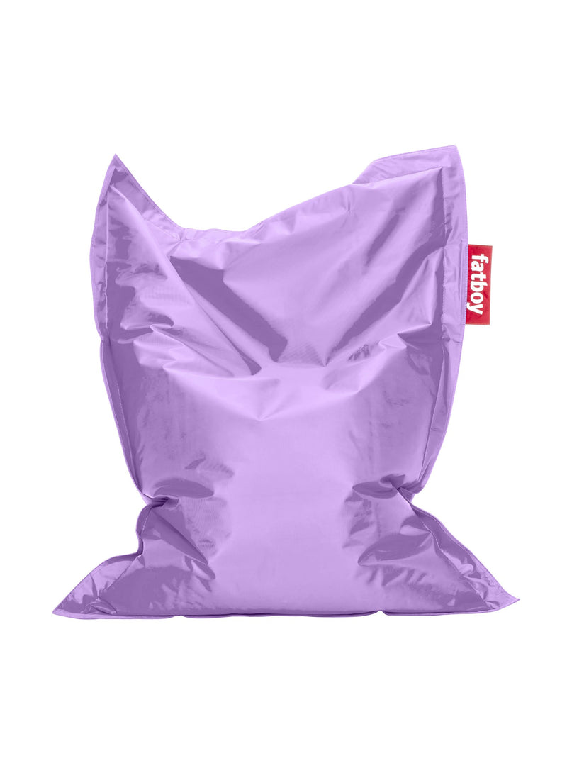 Pouf Junior lilas de Fatboy : siège enfant confortable et durable, anti-taches et hydrofuge, idéal pour détente et jeux au Canada.