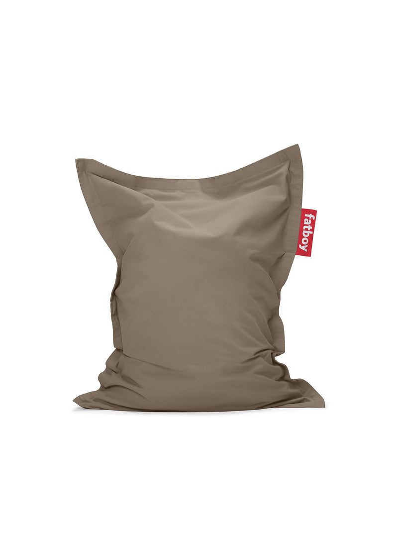 Pouf Junior Stonewashed taupe de Fatboy : siège enfant en coton doux, lavable et résistant, parfait pour détente et jeux au Canada.