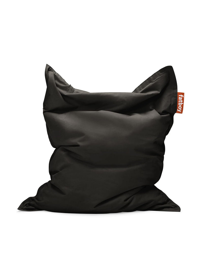 Pouf surdimensionné Fatboy Original Canvas en black licorice, en tissu polyester recyclé texturé, à la forme décontractée et sculpturale.