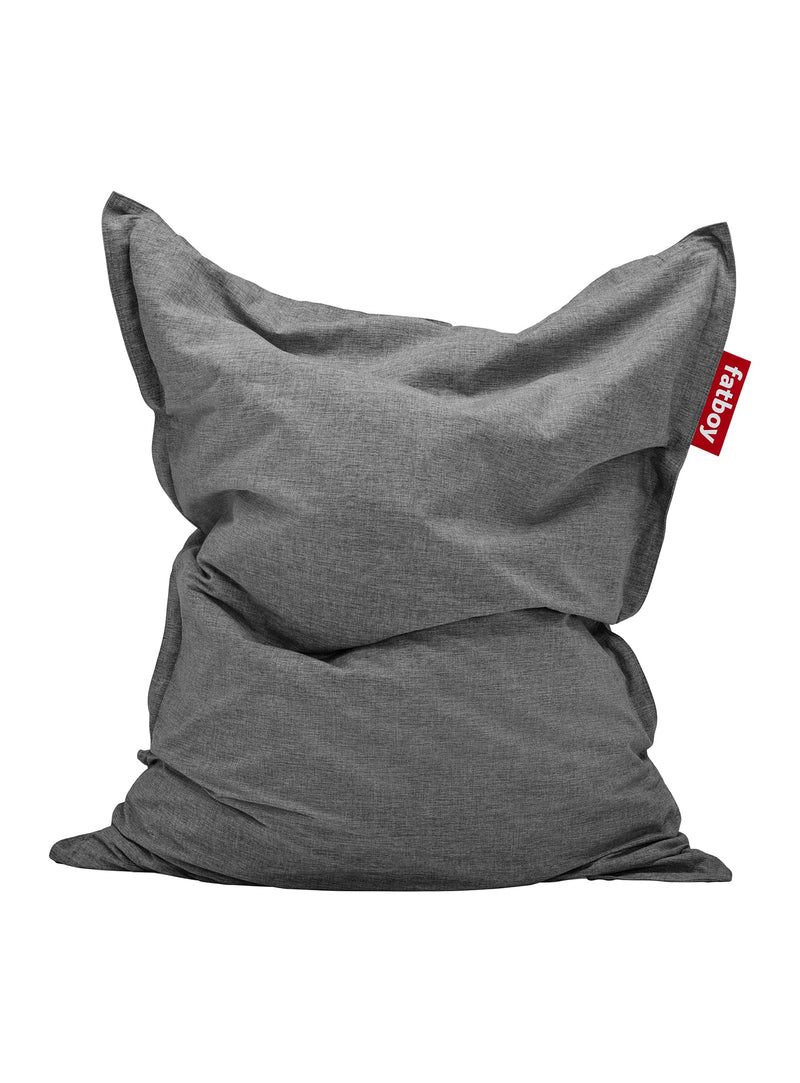 Pouf Original Olefin gris pierre de Fatboy : pouf extérieur résistant aux UV et hydrofuge, parfait pour une détente élégante en plein air au Canada, ainsi qu&