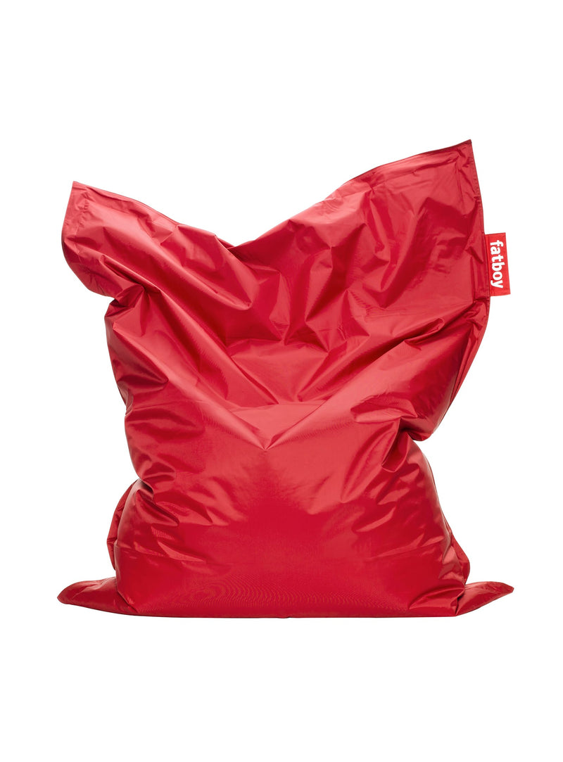 Pouf Original rouge de Fatboy : bean bag iconique, confortable et résistant, idéal pour détente et relaxation dans n&