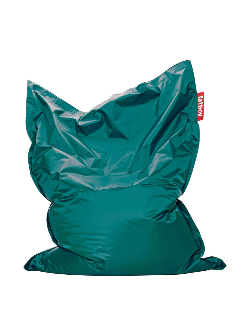 Pouf Original turquoise de Fatboy : bean bag iconique, confortable et résistant, idéal pour détente et relaxation dans n&