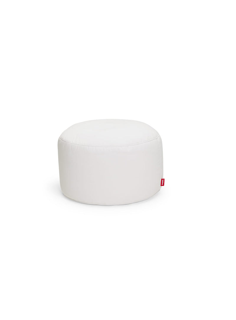 Ottoman Point Large Olefin blanc de Fatboy : pouf extérieur surdimensionné, résistant aux UV, à l&