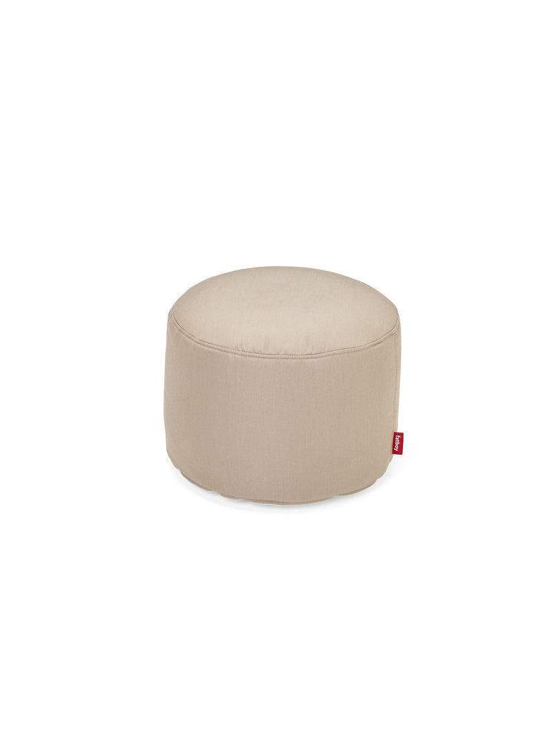 Ottoman Point Olefin gris taupe de Fatboy : pouf compact résistant aux UV et à l&