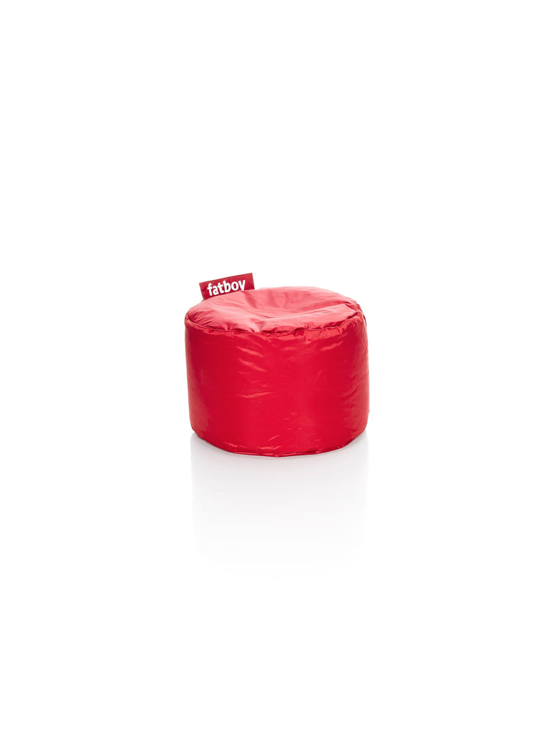 Ottoman Point rouge de Fatboy : pouf polyvalent et robuste, idéal comme repose-pieds, tabouret ou table d&