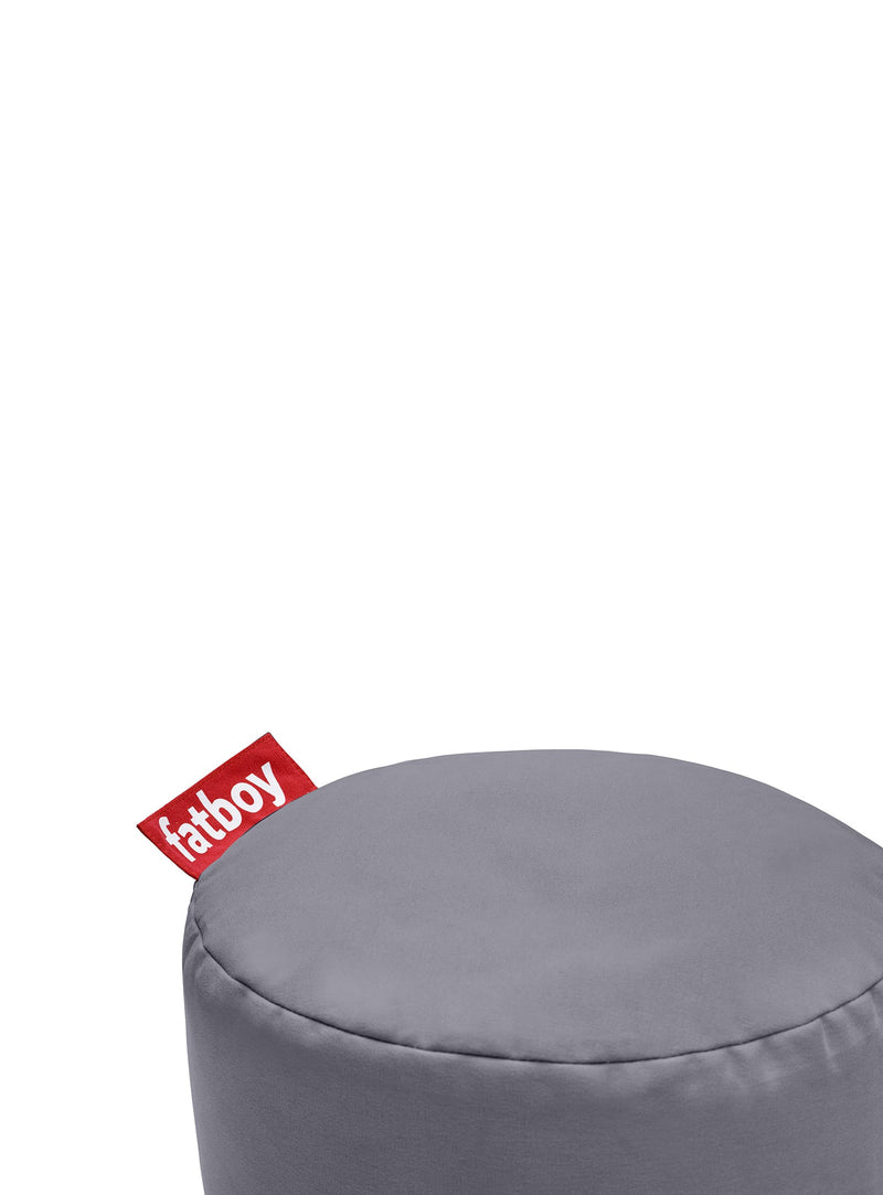 Ottoman Point Stonewashed gris de Fatboy : pouf compact en coton doux, durable et élégant, parfait pour un usage intérieur au Canada.