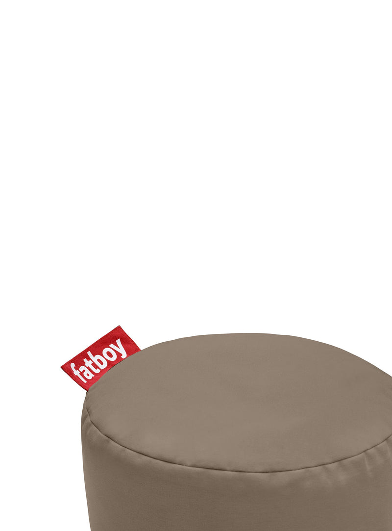 Ottoman Point Stonewashed taupe de Fatboy : pouf compact en coton doux, durable et élégant, parfait pour un usage intérieur au Canada.