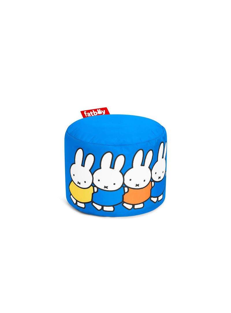 Pouf Point x Miffy de Fatboy en nylon durable avec imprimé Miffy coloré.