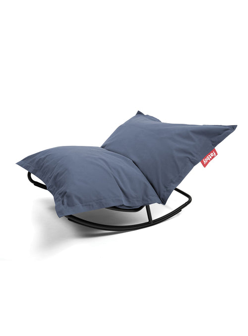 Chaise berçante Fatboy en bleu : Original Stonewashed sur Rock 'n Roll, cadre robuste et design modulable, parfaite pour tous espaces intérieurs.